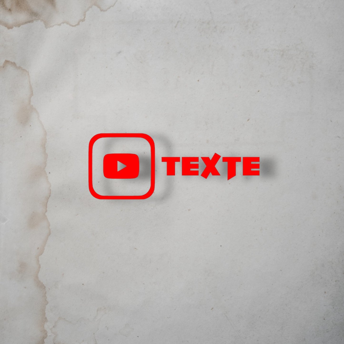 Stickers personnalisée YouTube (lots de deux)