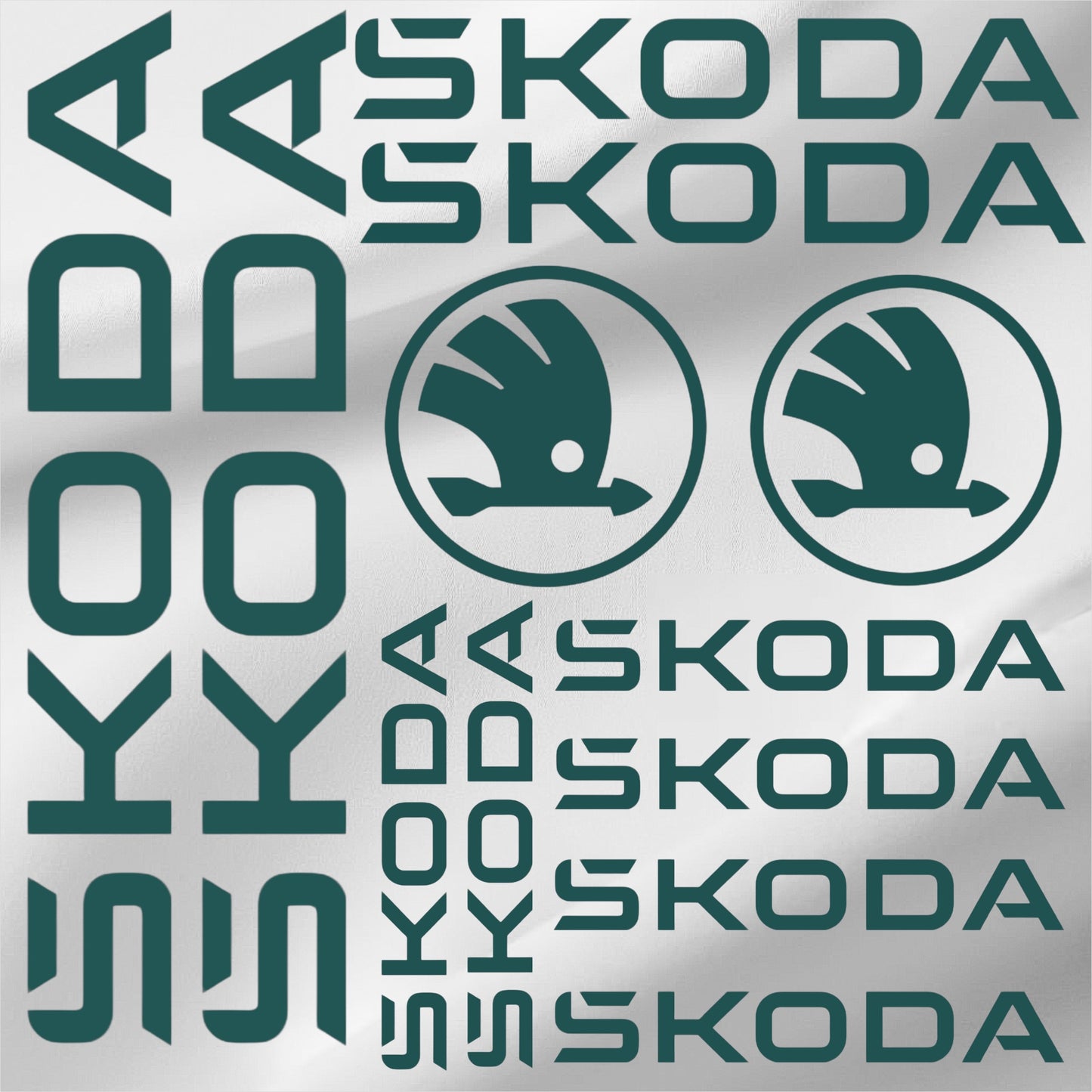 Planche 12 Stickers Skoda