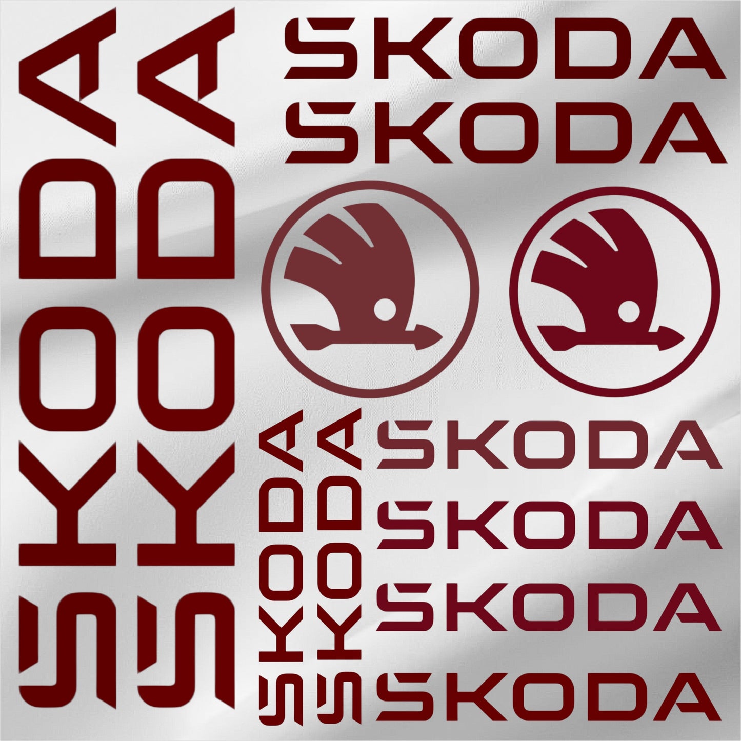Planche 12 Stickers Skoda