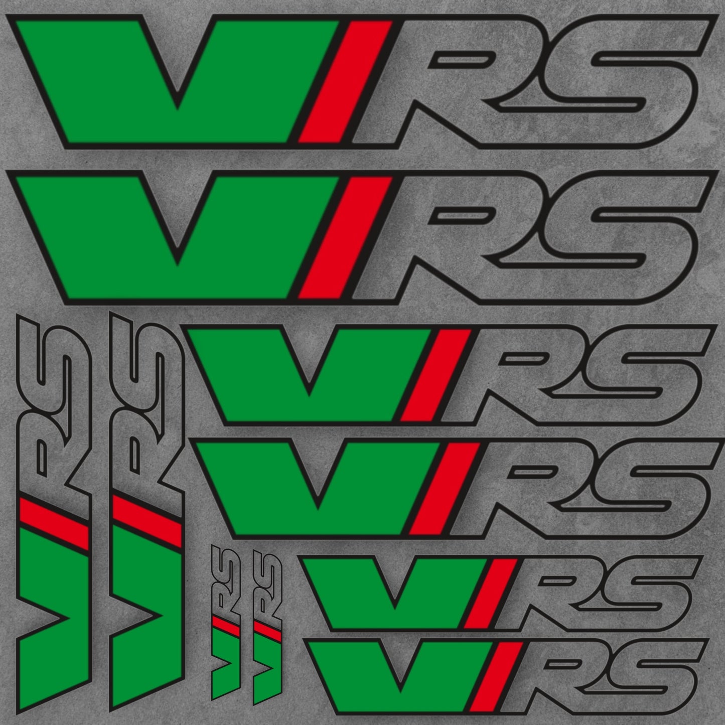 Planche 10 Stickers Skoda VRS