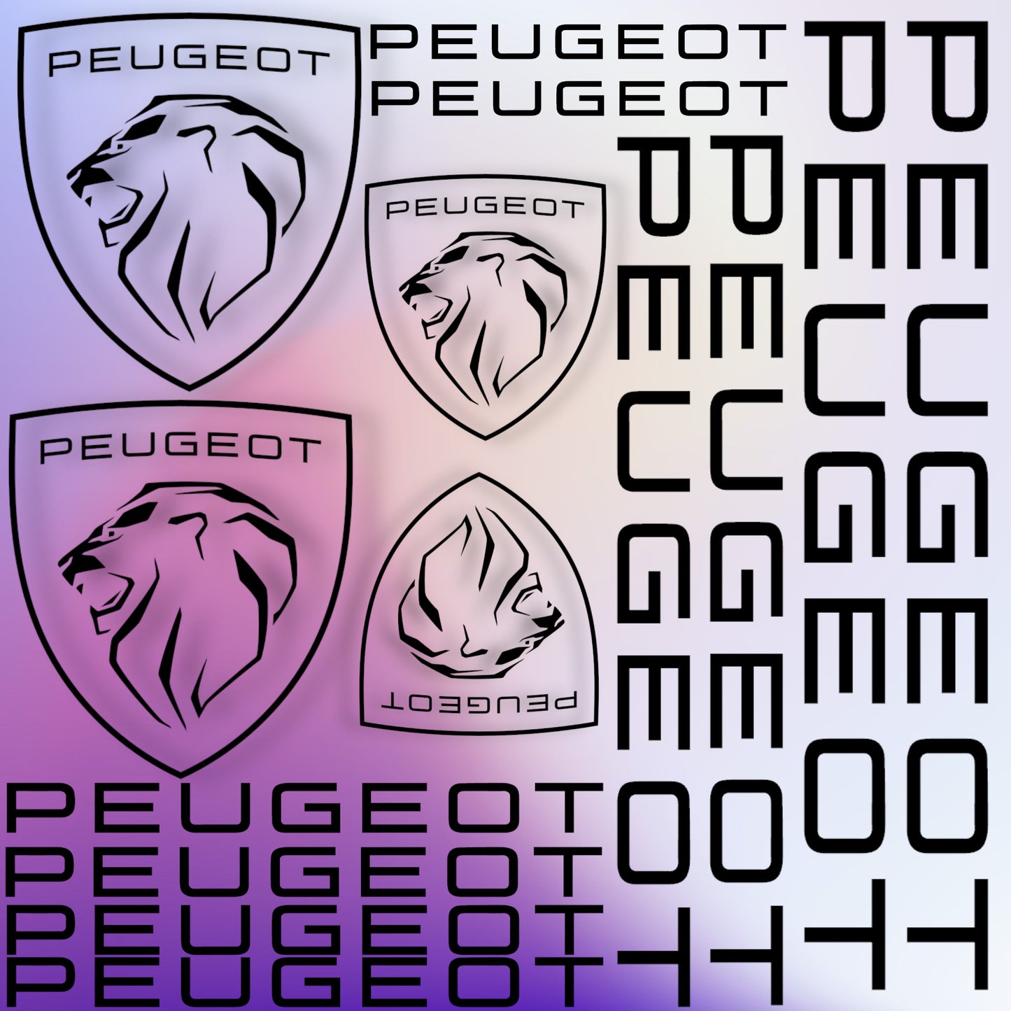 Planche 14 Stickers Peugeot