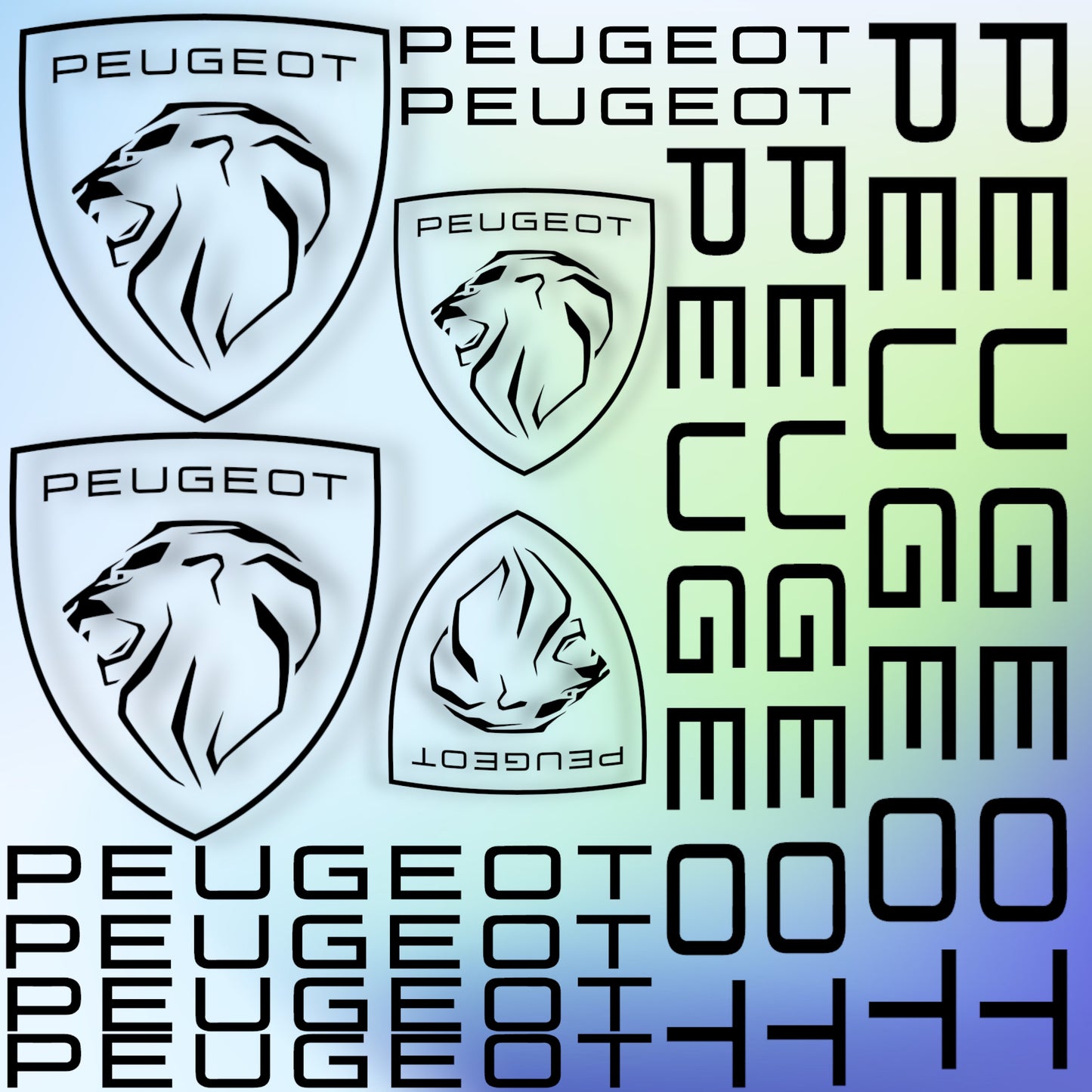Planche 14 Stickers Peugeot