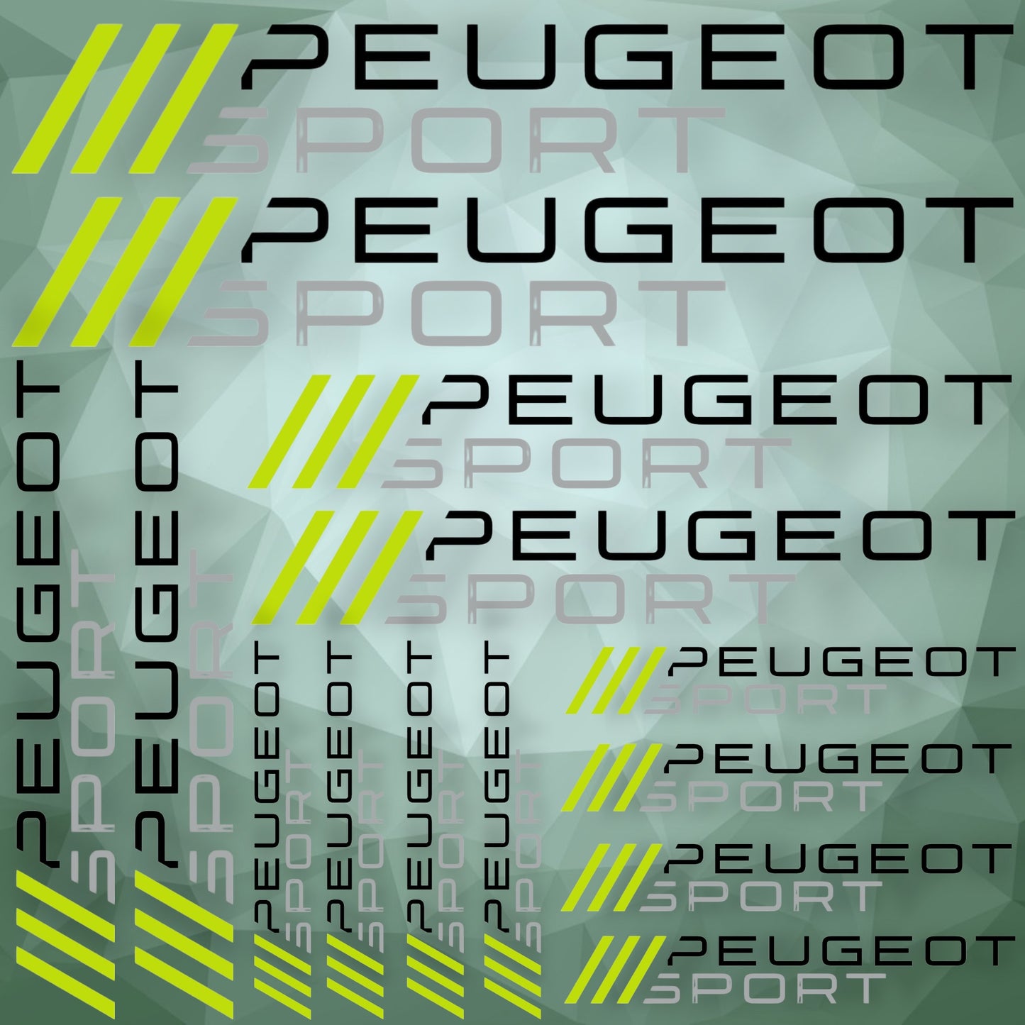 Planche 14 Stickers Peugeot sport