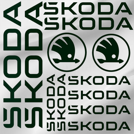 Planche 12 Stickers Skoda