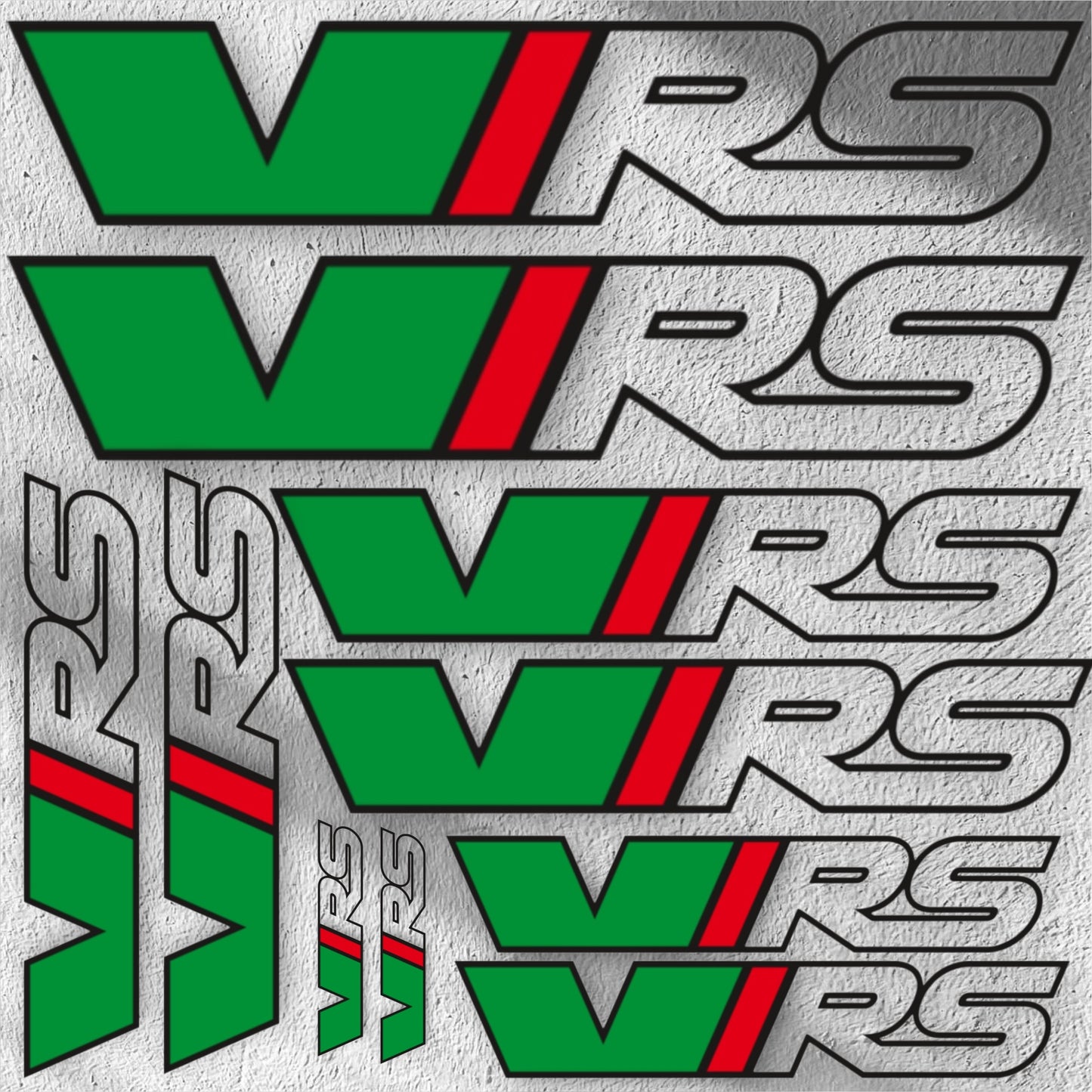 Planche 10 Stickers Skoda VRS